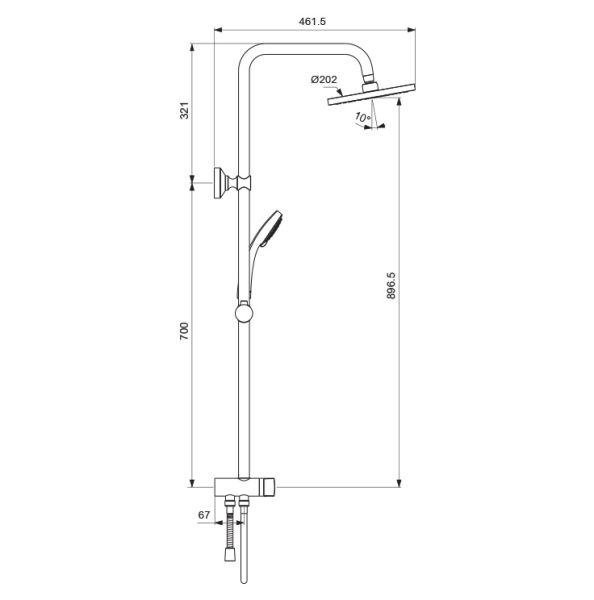 Душевая стойка Vidima Balance BA274AA