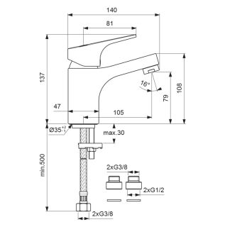 Смеситель Vidima Next BA366AA для раковины Смеситель Vidima Next BA366AA для раковины