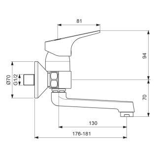 Смеситель Vidima Next BA368AA для раковины Смеситель Vidima Next BA368AA для раковины