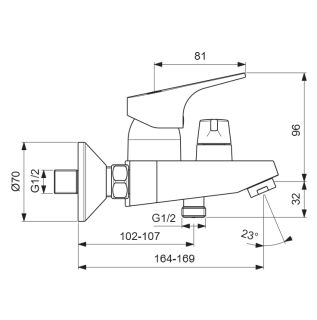 Смеситель Vidima Next BA371AA ванны и душа Смеситель Vidima Next BA371AA ванны и душа