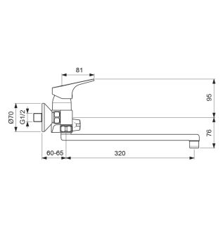 Смеситель Vidima Next BA372AA ванны и душа Смеситель Vidima Next BA372AA ванны и душа