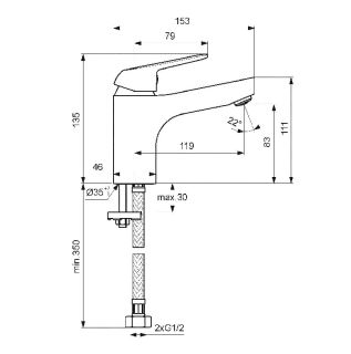 Смеситель Vidima Fine BA385AA для раковины Смеситель Vidima Fine BA385AA для раковины