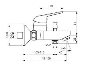 Смеситель Vidima Fine BA388AA ванны и душа