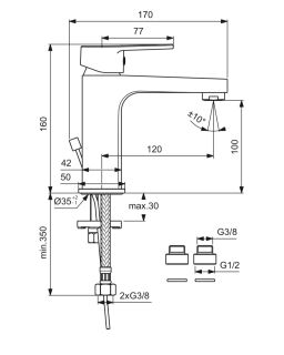 Смеситель Vidima Hype BA396AA для раковины Смеситель Vidima Hype BA396AA для раковины