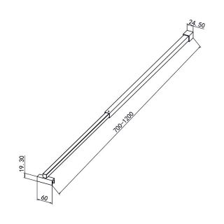 Душевая перегородка Azario Walk-in AZ-271-120-BGL-CRF 120 см профиль брашированное золото стекло рифлёное
