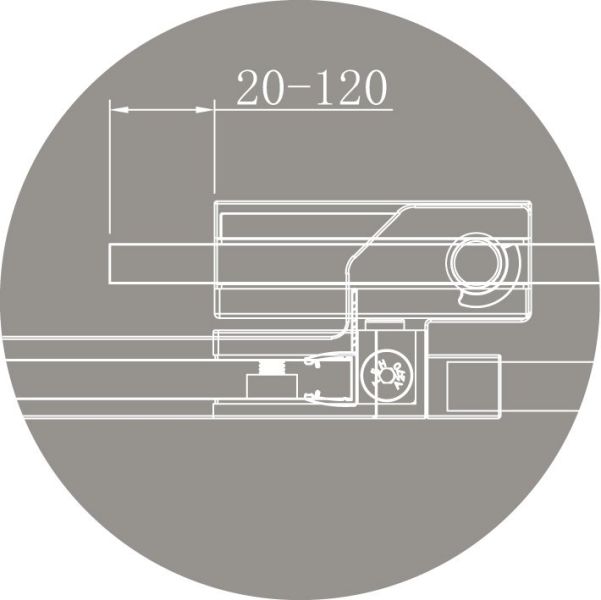 Душевой уголок CEZARES SLIDER-AH-1-90-80/90-C-CR
