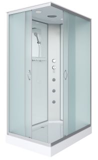 Душевая кабина Niagara NG-43975-14QG с гидромассажем 90x70см серебро/матовое