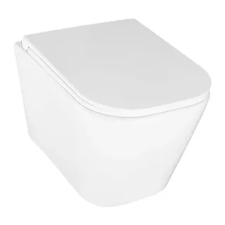 Унитаз подвесной Azario Esconda AZ-2805E безободковый с микролифтом белый