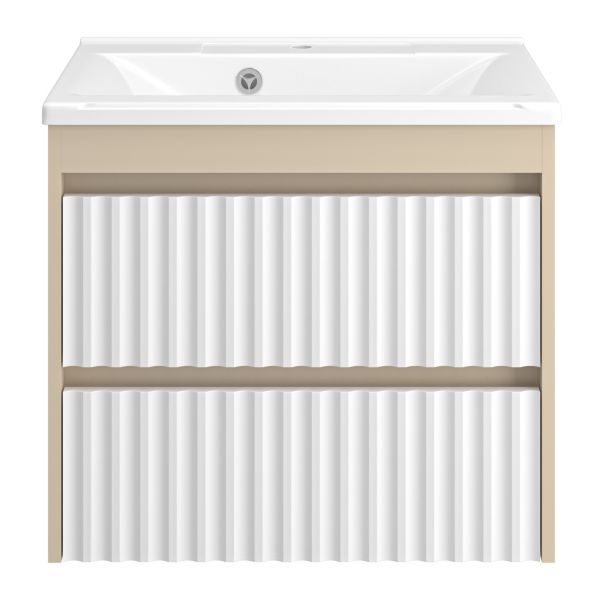 Подвесная тумба под раковину Brevita Balaton BAL-06065-03-012Я 65см белый/бежевый