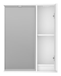 Зеркальный шкаф с подсветкой Brevita Balaton BAL-04065-01-П правый 65см белый