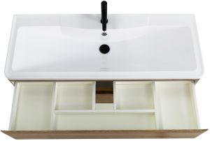 База под раковину подвесная с двумя выкатными ящиками, 1200x450x500