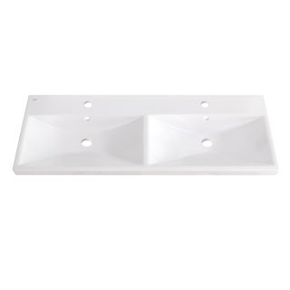 Раковина керамическая BelBagno двойная 1200x450, BB-0325-120-2-LVB белый