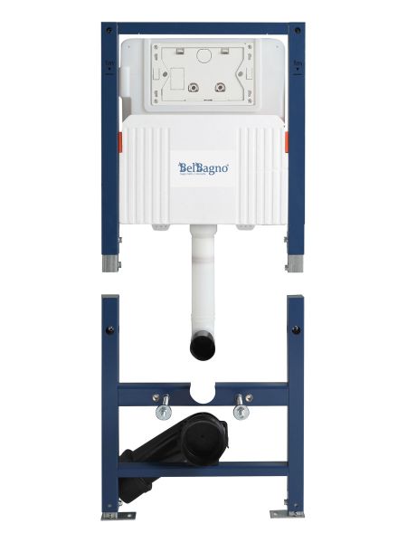 Инсталляция для унитазов BelBagno BB-109-M-C сборная из двух частей, фронтальное управление для механической кнопки
