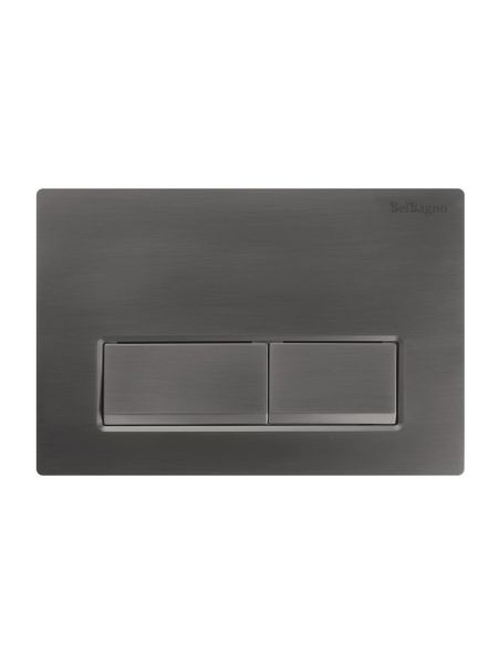 Кнопка смыва BelBagno BB-15R-GM, оружейная сталь