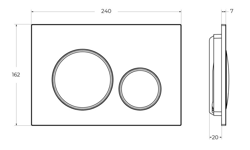 Кнопка смыва BelBagno BB-17C-BL, белый глянец
