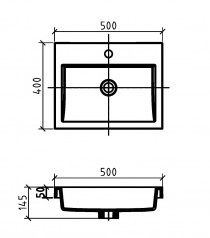 Раковина BelBagno из искусственного мрамора BB-500-PM-LVB, 500х400х145 мм белый