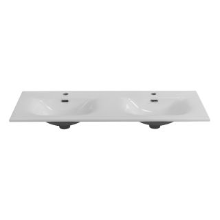 Раковина керамическая BelBagno с двумя чашами BB-8099-120-2, 1210x460x170 белый