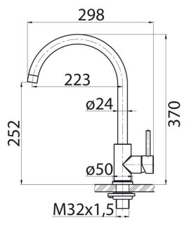 Смеситель кухонный, сатин BelBagno BB-LAM03-IN Смеситель кухонный, сатин BelBagno BB-LAM03-IN
