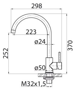 Смеситель кухонный, чёрный BelBagno BB-LAM03-2-IN-NERO