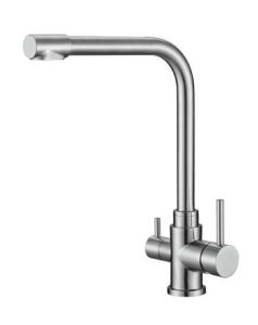 Смеситель для кухни с краном для питьевой воды, сатин BelBagno BB-LAM15-IN
