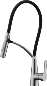 Смеситель для кухни с гибким изливом, двухрежимный, сатин Nova BelBagno BB-LAM36-IN