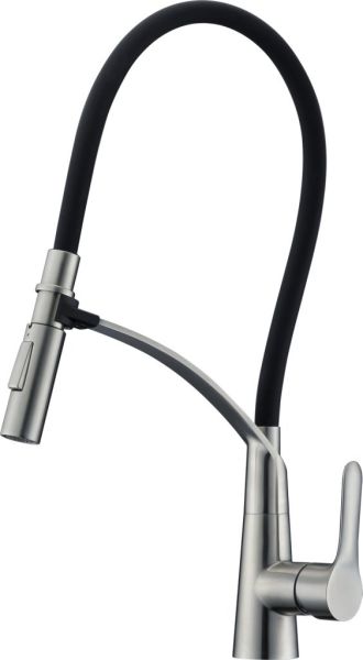 Смеситель для кухни с гибким изливом, двухрежимный, сатин Nova BelBagno BB-LAM36-IN