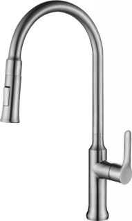 Смеситель для кухни с выдвижным изливом, двухрежимный, сатин Nova BelBagno BB-LAM38-IN Смеситель для кухни с выдвижным изливом, двухрежимный, сатин Nova BelBagno BB-LAM38-IN