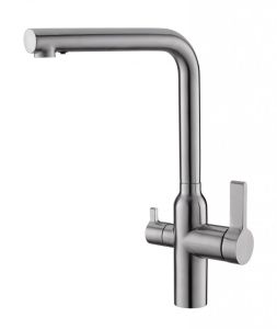 Смеситель для кухни с краном для питьевой воды, сатин BelBagno BB-LAM57-IN