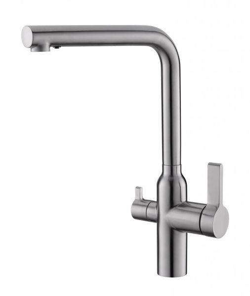 Смеситель для кухни с краном для питьевой воды, сатин BelBagno BB-LAM57-IN