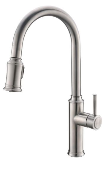 Смеситель для кухни с выдвижным изливом, двухрежимный, сатин BelBagno BB-LAM58-IN