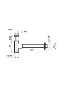 Сифон для раковины BelBagno BB-SMQ2-01 хром