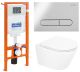 Комплект 3 в 1 BelBagno BB8001CHR/SC/BB002-80/BB005-PR-CHROME унитаз подвесной с сиденьем TRE BB8001CHR/SC система инсталляции для унитазов  BB002-80  с кнопкой смыва BB005-PR-CH