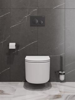 Унитаз подвесной BelBagno безободковый со смывом "Торнадо", с сиденьем дюропласт soft close BB007CH-TOR/SC