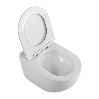 Унитаз подвесной BelBagno безободковый  со смывом "Торнадо", с сиденьем дюропласт soft close, BB017CH-TOR/SC