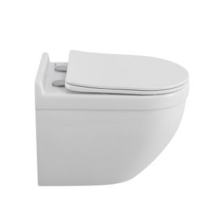 Унитаз подвесной BelBagno безободковый  со смывом "Торнадо", с сиденьем дюропласт soft close, BB017CH-TOR/SC