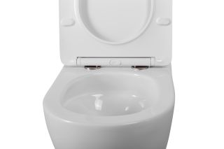 Унитаз подвесной BelBagno безободковый  со смывом "Торнадо", с сиденьем дюропласт soft close, BB046CH-TOR/SC белый