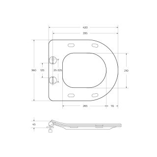 Крышка-сиденье BelBagno дюропласт, soft close, металлическое крепление BB051-2SC белый