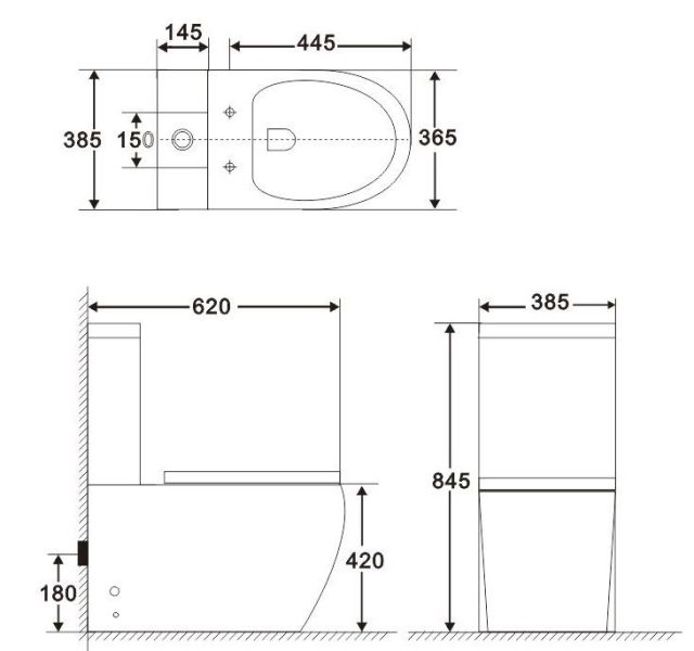 Чаша унитаза напольного BelBagno Amanda BB051CPR