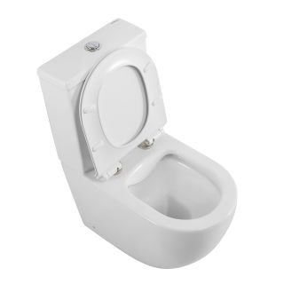 Унитаз-компакт BelBagno безободковый BelBagno AMANDA BB051CPR/BB051T/BB076SC белый