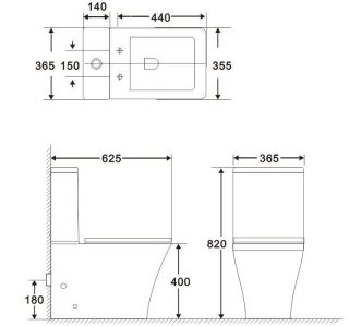 Чаша унитаза напольного BelBagno Marmi BB052CPR Чаша унитаза напольного BelBagno Marmi BB052CPR