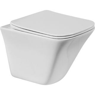 Унитаз подвесной безободковый BelBagno MARMI BB052CHR/BB132SC белый