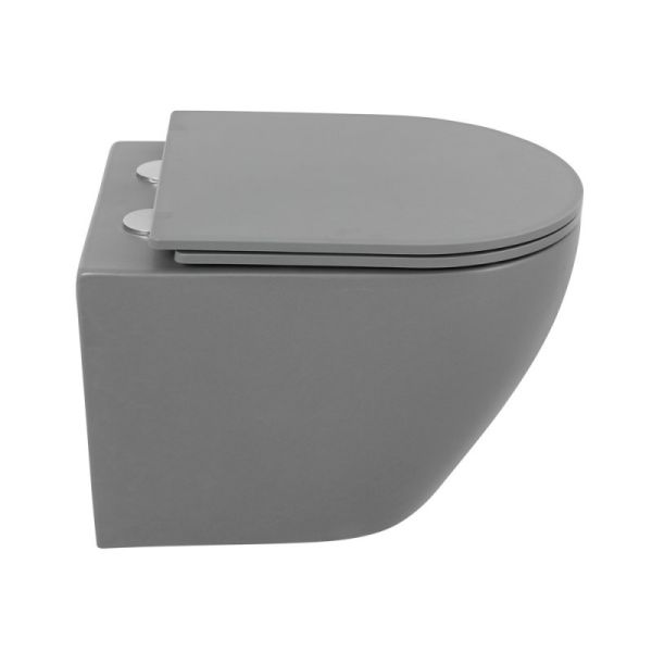 Подвесной унитаз BelBagno Colorato серый матовый BB062CHR-GR