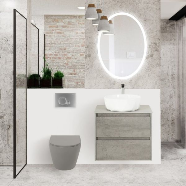 Подвесной унитаз BelBagno Colorato серый матовый BB062CHR-GR