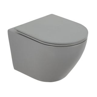 Подвесной унитаз BelBagno Colorato серый матовый BB062CHR-GR Подвесной унитаз BelBagno Colorato серый матовый BB062CHR-GR