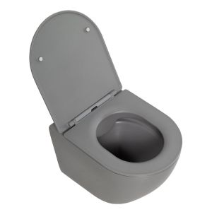 Подвесной унитаз BelBagno Colorato серый матовый BB062CHR-GR