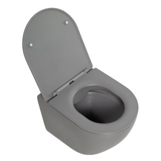 Подвесной унитаз BelBagno Colorato серый матовый BB062CHR-GR Подвесной унитаз BelBagno Colorato серый матовый BB062CHR-GR