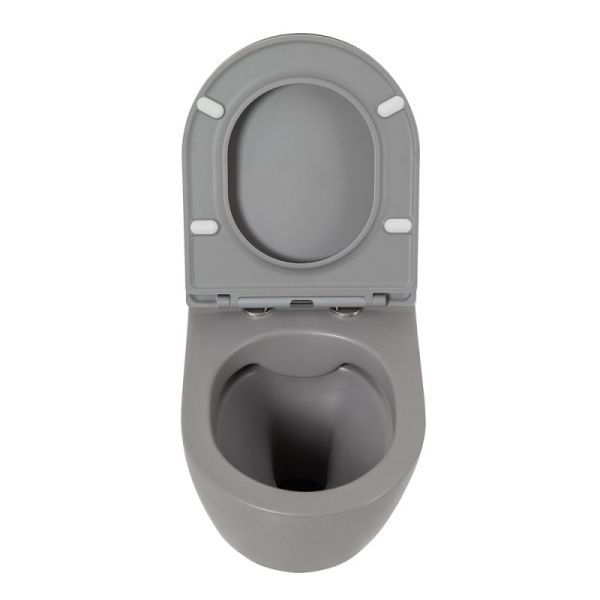 Сиденье для унитаза с микролифтом BelBagno Colorato серый матовый BB062SC-GR