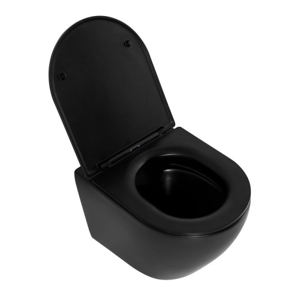 Подвесной унитаз BelBagno Colorato чёрный матовый BB062CHR-MB