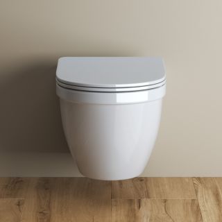 Унитаз подвесной BelBagno безободковый с сиденьем микролифт LOTO BB070CHR-SC белый