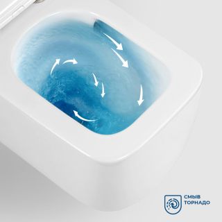 Унитаз подвесной BelBagno безободковый с сиденьем дюропласт soft close, BB076CH-TOR/SC белый